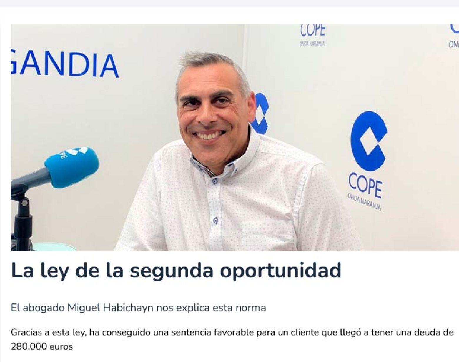 Ley de la Segunda Oportunidad explicada por Miguel Habichayn